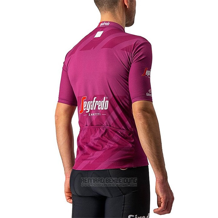 2021 Fahrradbekleidung Giro d'Italia Fuchsie Trikot Kurzarm und Tragerhose